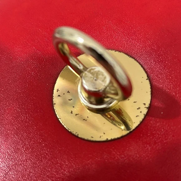 Vintage 70’s Georges Briard USA Navy / Red Leather Insulated Lidded Ice Bucket - Picture 11 of 14